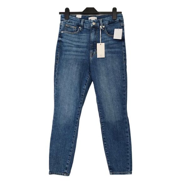 GOOD AMERICAN Size 4/27 - Good Waist High Rise Crop Skinny Jeans - Picture 3 of 11